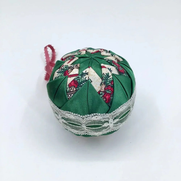 Handmade VTG Quilted Christmas Ornaments Red Green Star Cottagecore Farmhouse - Picture 6 of 10